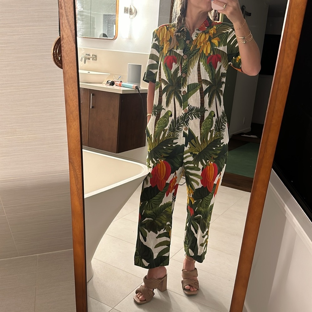 FARM RIO banana tropical jumpsuit
